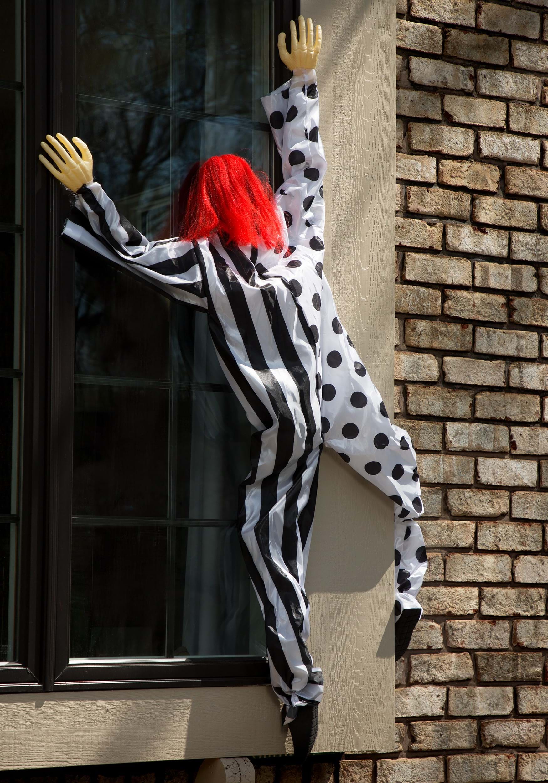 Killer Clown Window Hanging Halloween Prop