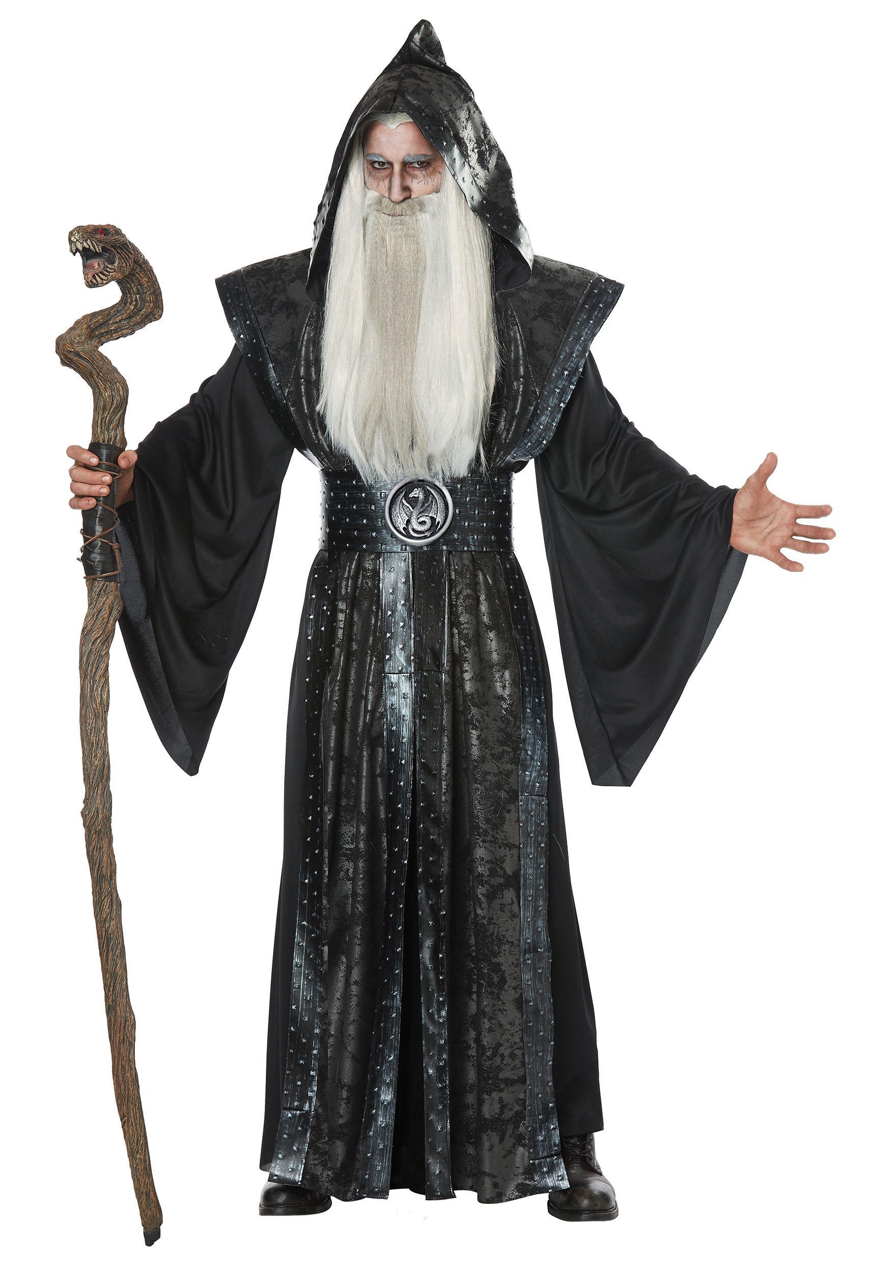 Photos - Fancy Dress California Costume Collection Dark Wizard Costume for Men Gray 