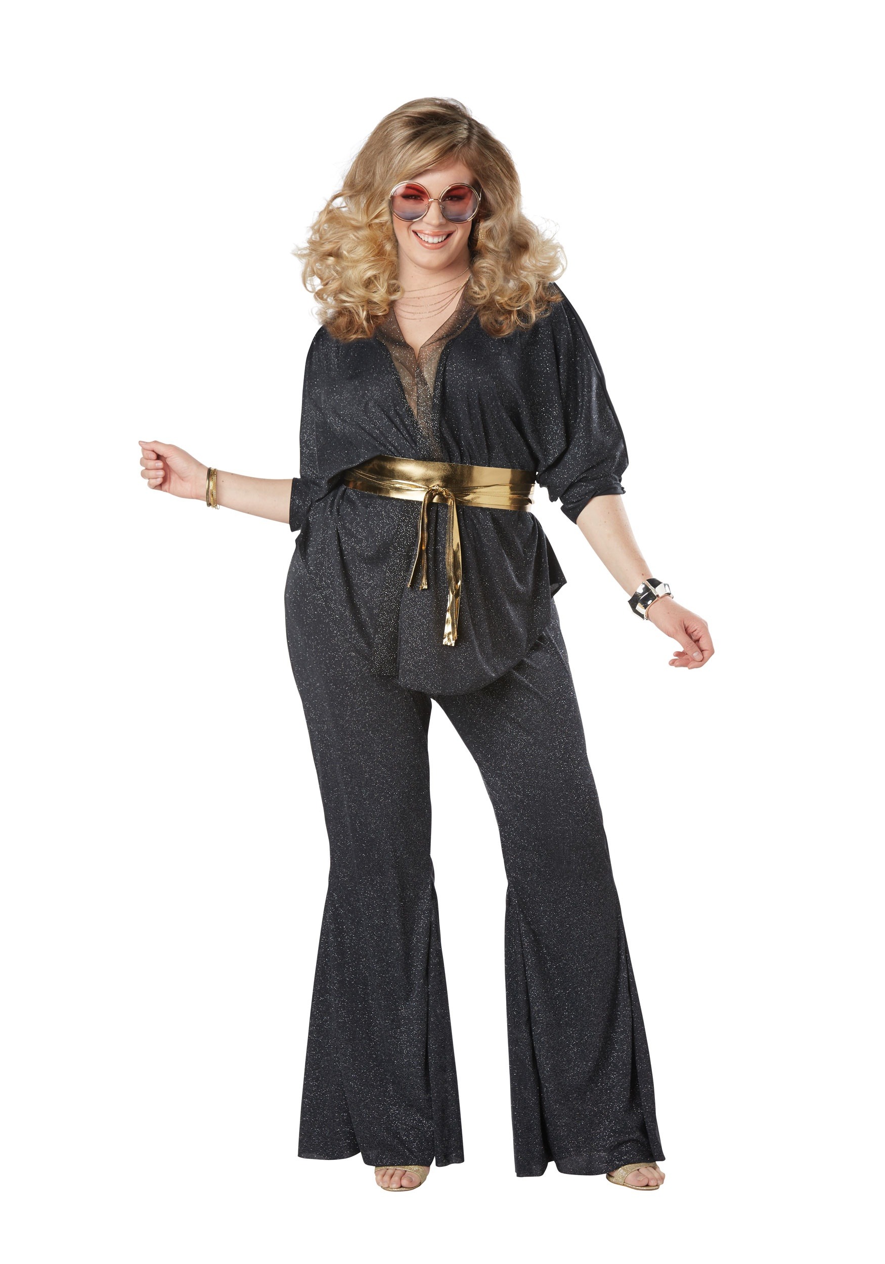 70s Disco Fashion: Disco Clothes, Outfits for Girls Disco Dazzler Plus Size Costume for Women $44.99 AT vintagedancer.com