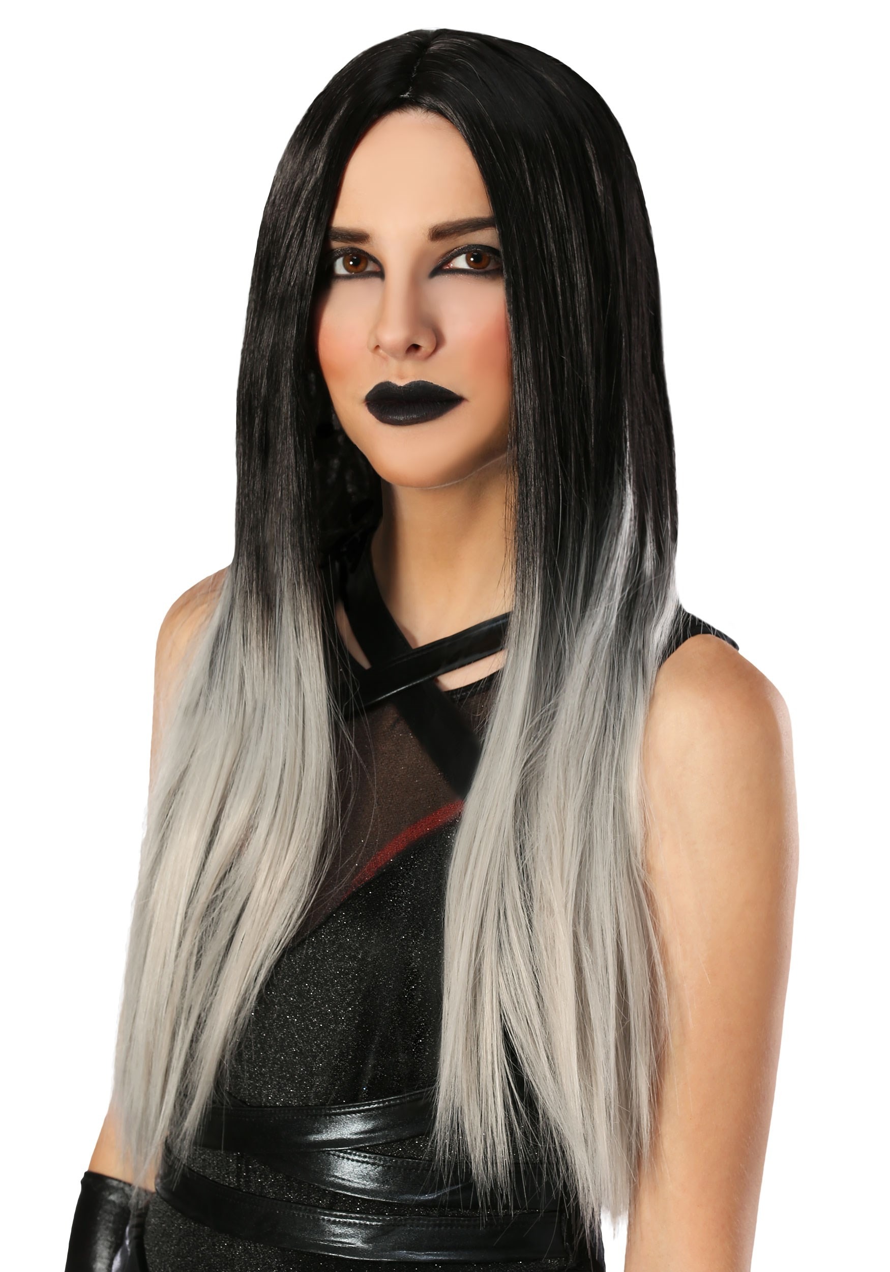 Black And Grey Ombre Womens Wig