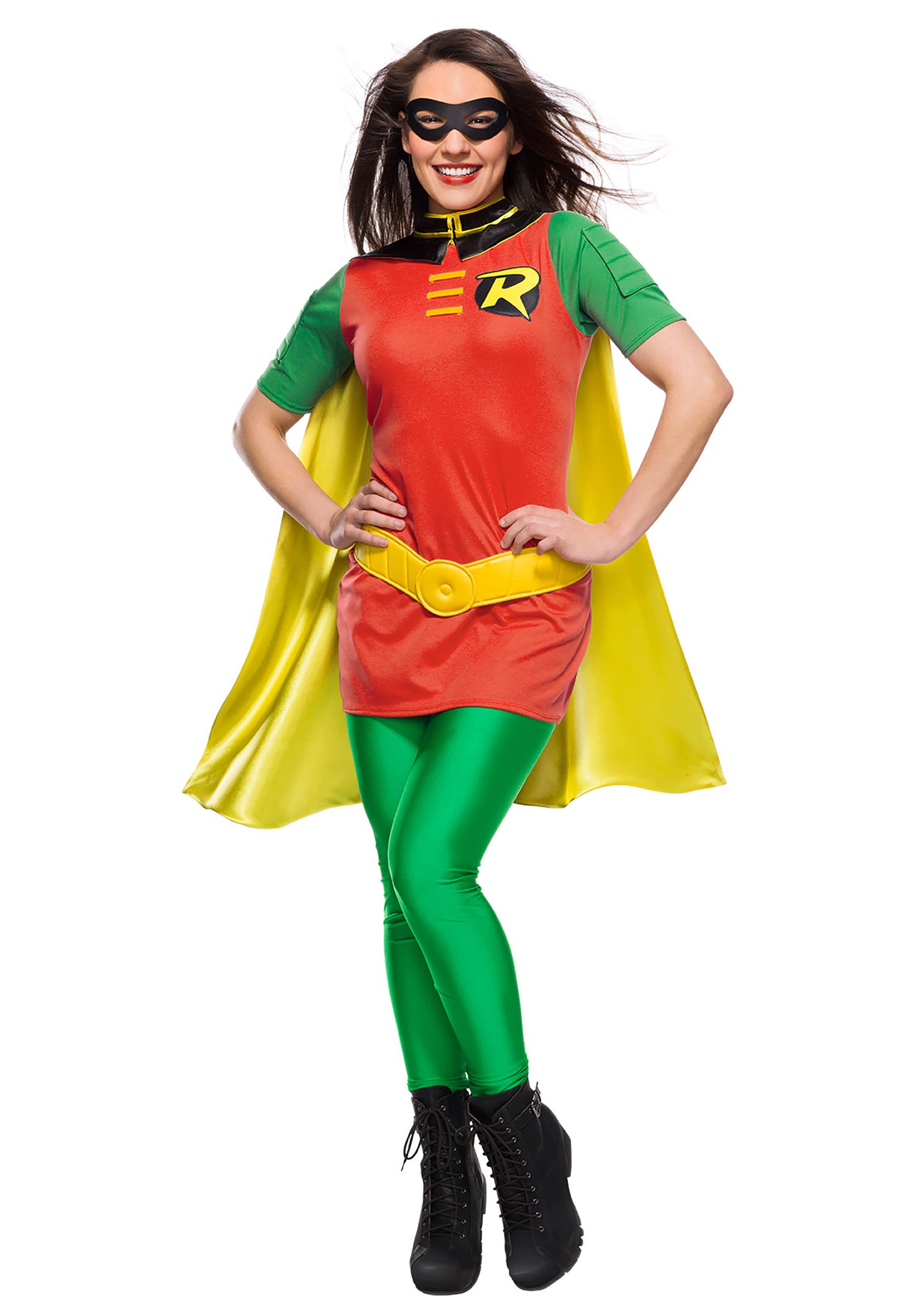 Used Women's DC Comics Robin Superhero Batman Costume Size S M L 