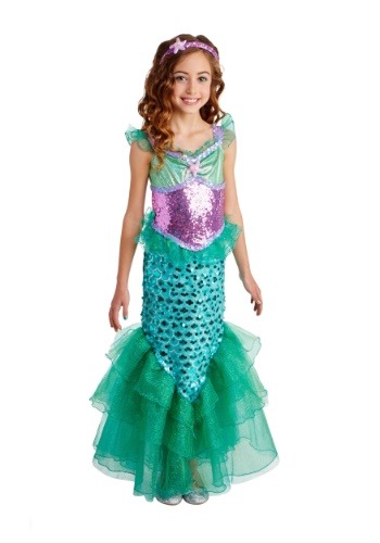 Blue Seas Mermaid Deluxe Girls Costume