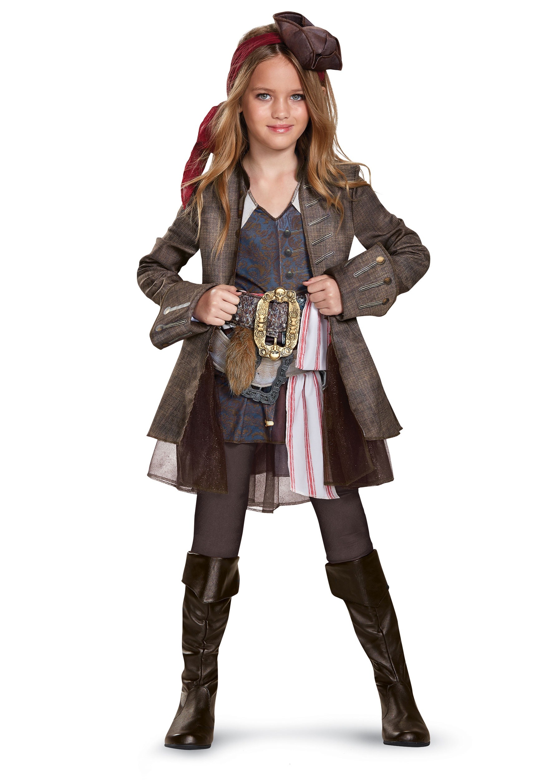 Captain Jack Sparrow Deluxe Costume For Girls 3327