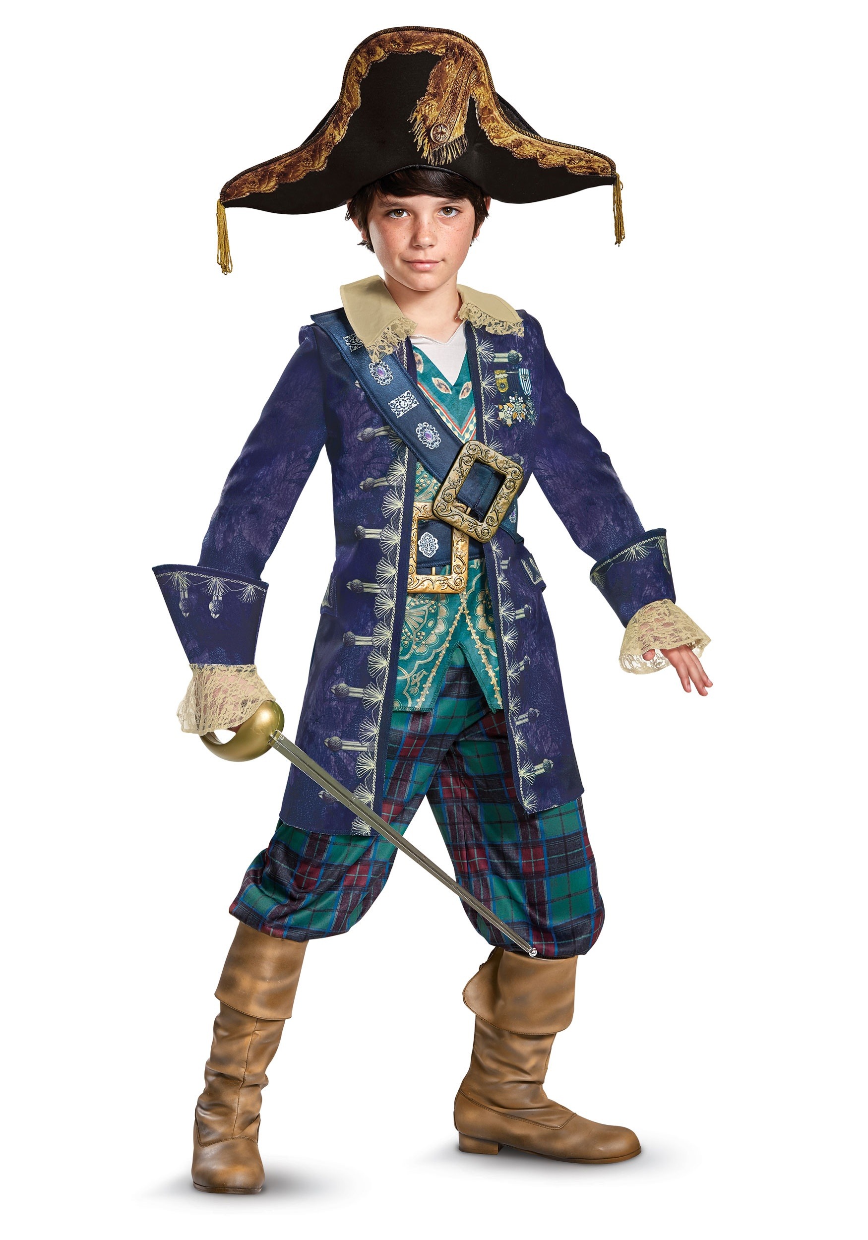 Pirates of the Caribbean Barbossa Jacket Halloween Cosplay Costume.