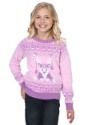Girl's Pink Reindeer Sweater