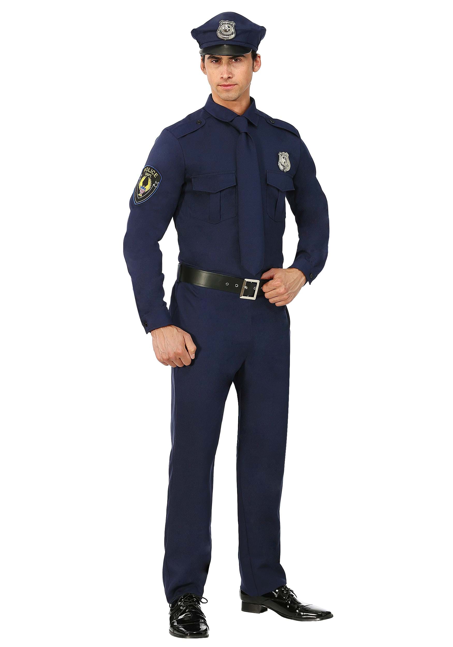 Photos - Fancy Dress Police FUN Costumes Men's Cop Costume | Adult Halloween  Costume Blue 