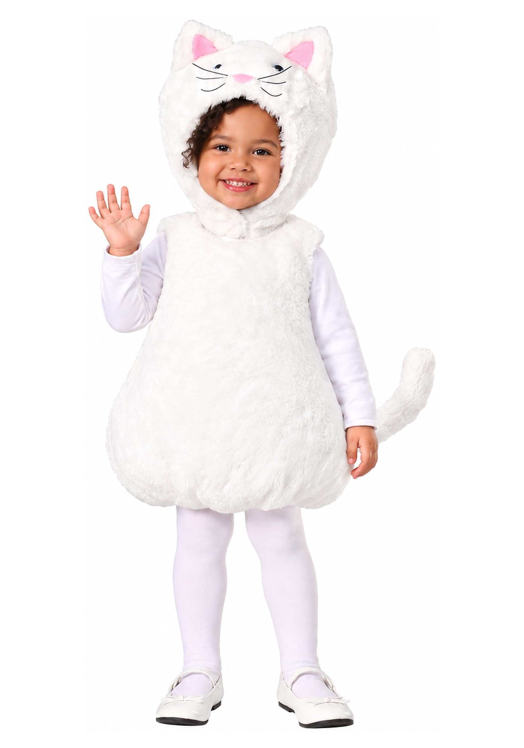 Toddler Bubble Body White Kitty Costume | Kid's Cat Costumes