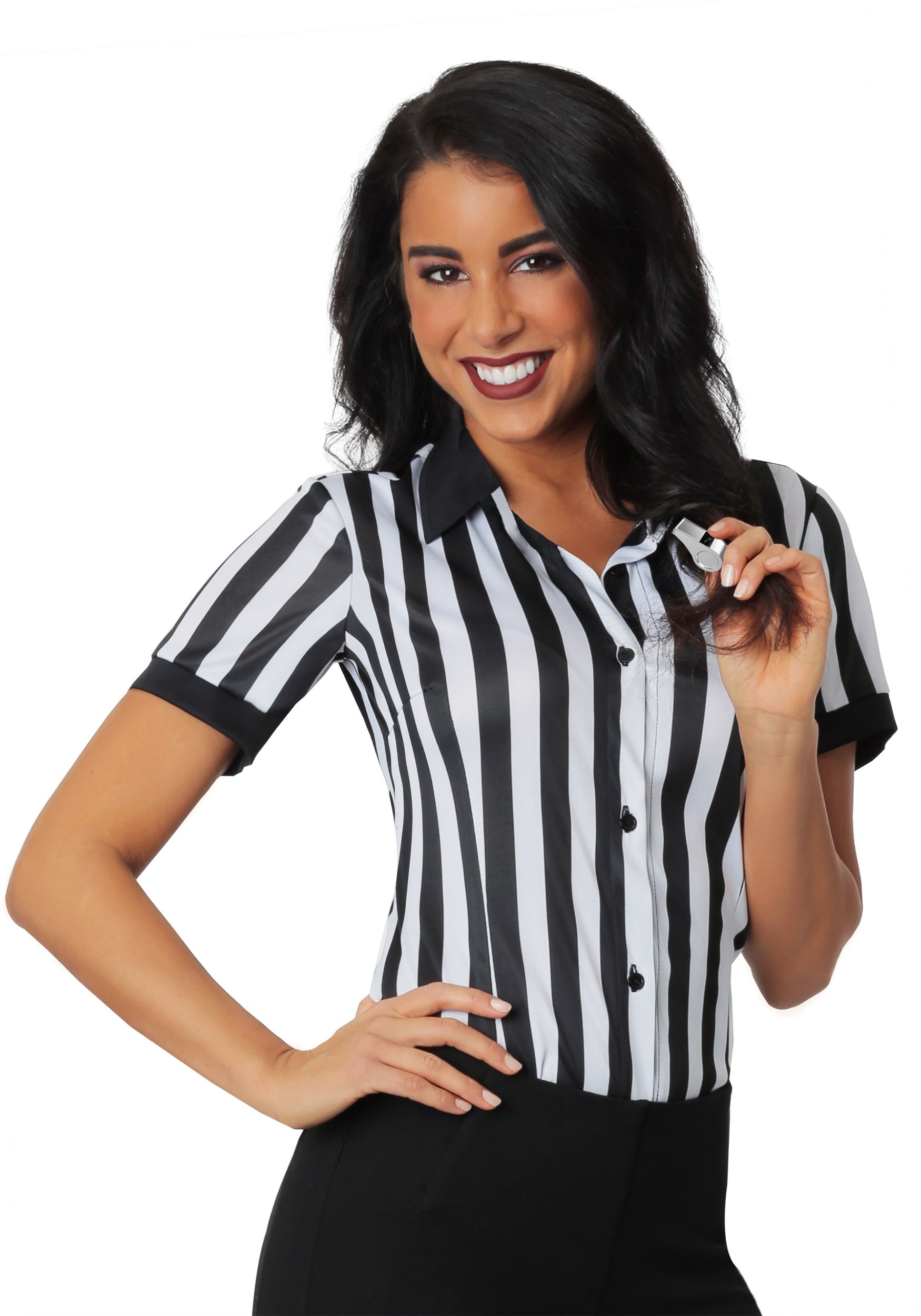 or Waitress Uniform Murray Sporting Goods Women's Referee Shirt Women's V-Neck Officials Jersey Halloween Costume 
