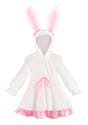 Girl's Fuzzy White Rabbit Costume flat