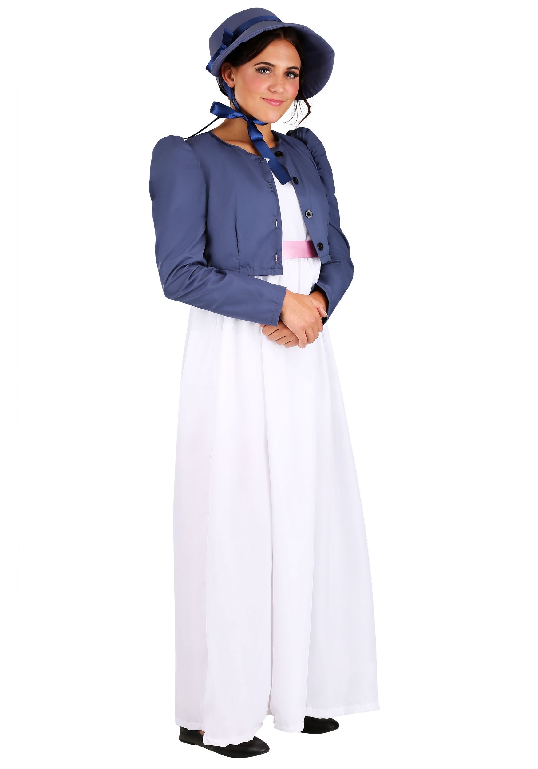 Photos - Fancy Dress Jane FUN Costumes Adult  Austen Costume Pink/Blue/White 