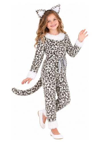 Girls Snow Leopard Costume New Main