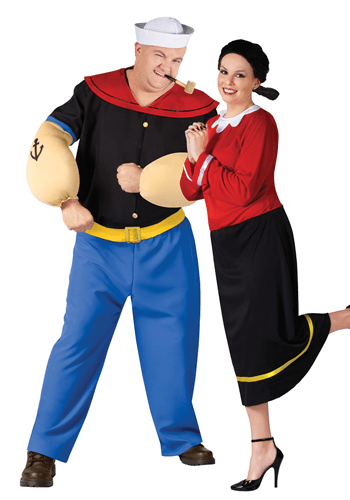 Plus Size Popeye the Sailor Man Costume for Men