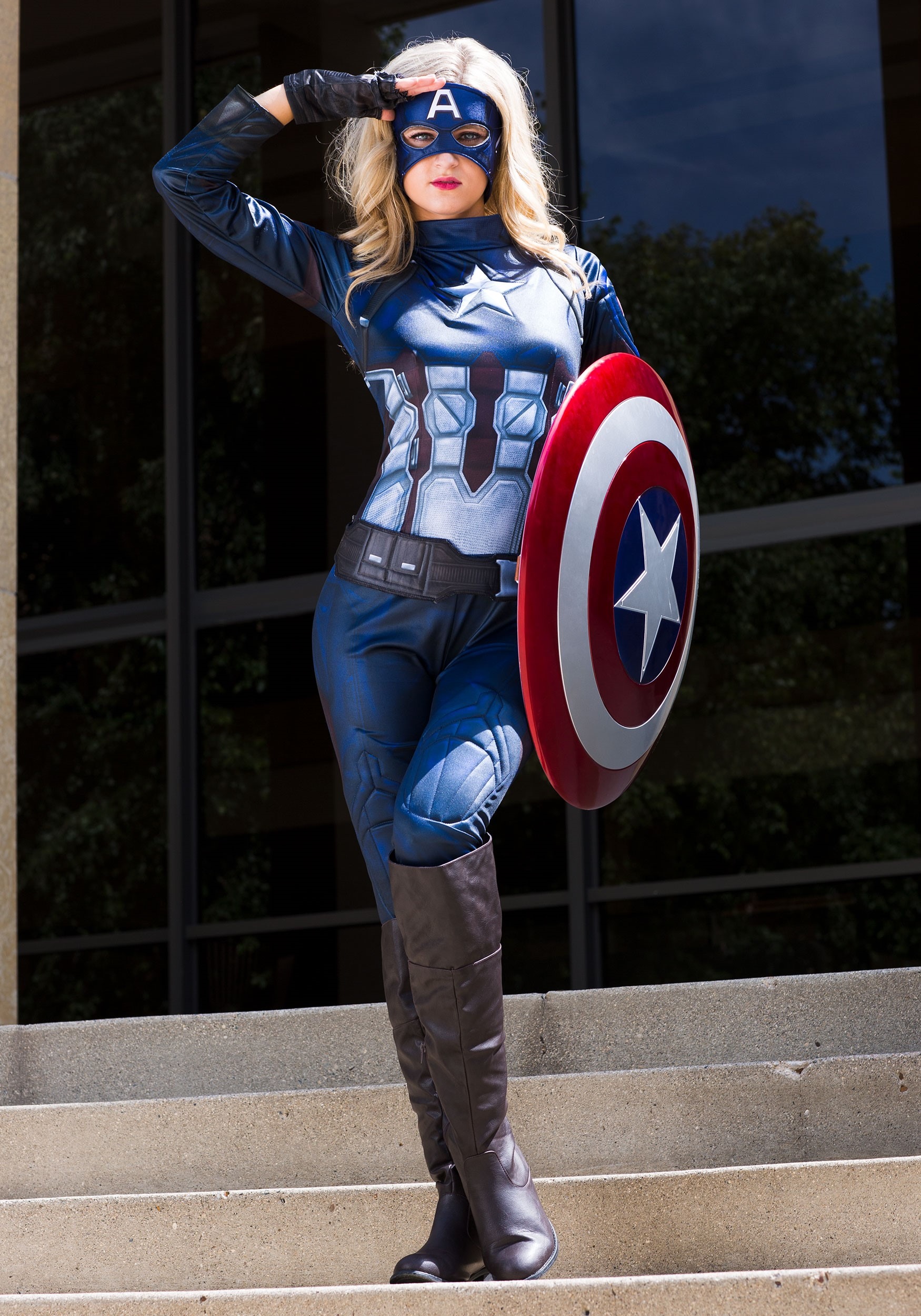 Капитан Америка женский костюм. 