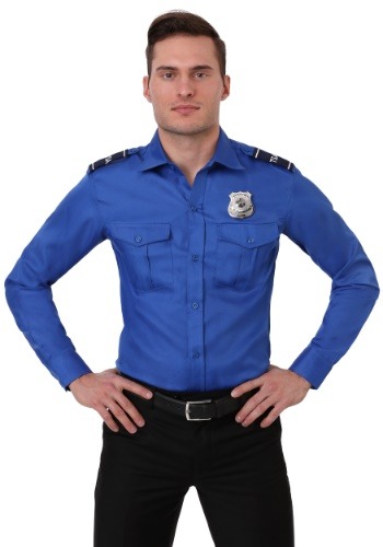 TSA Agent Blue Long Sleeved Costume Shirt