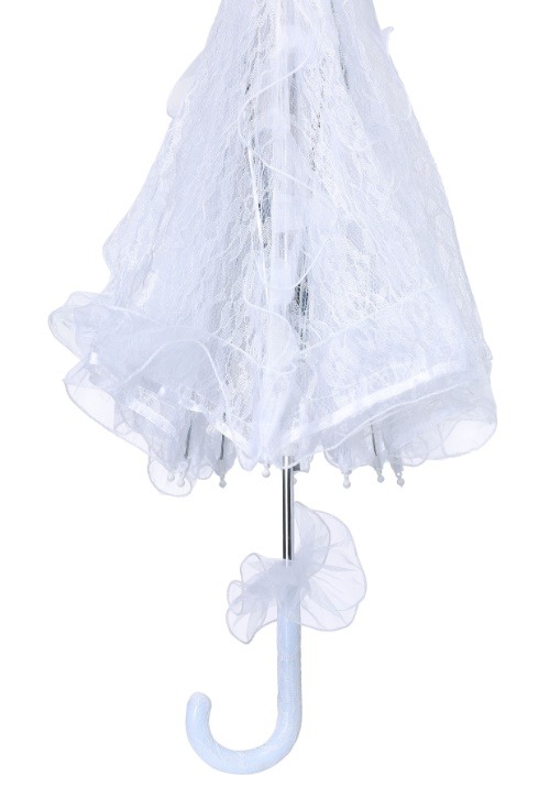 White Lace Parasol Costume Accessory | Historical Accessories