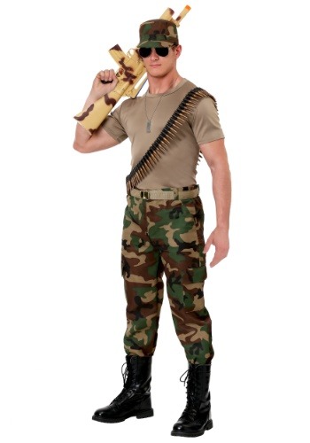 Men's Camo Soldier Costume