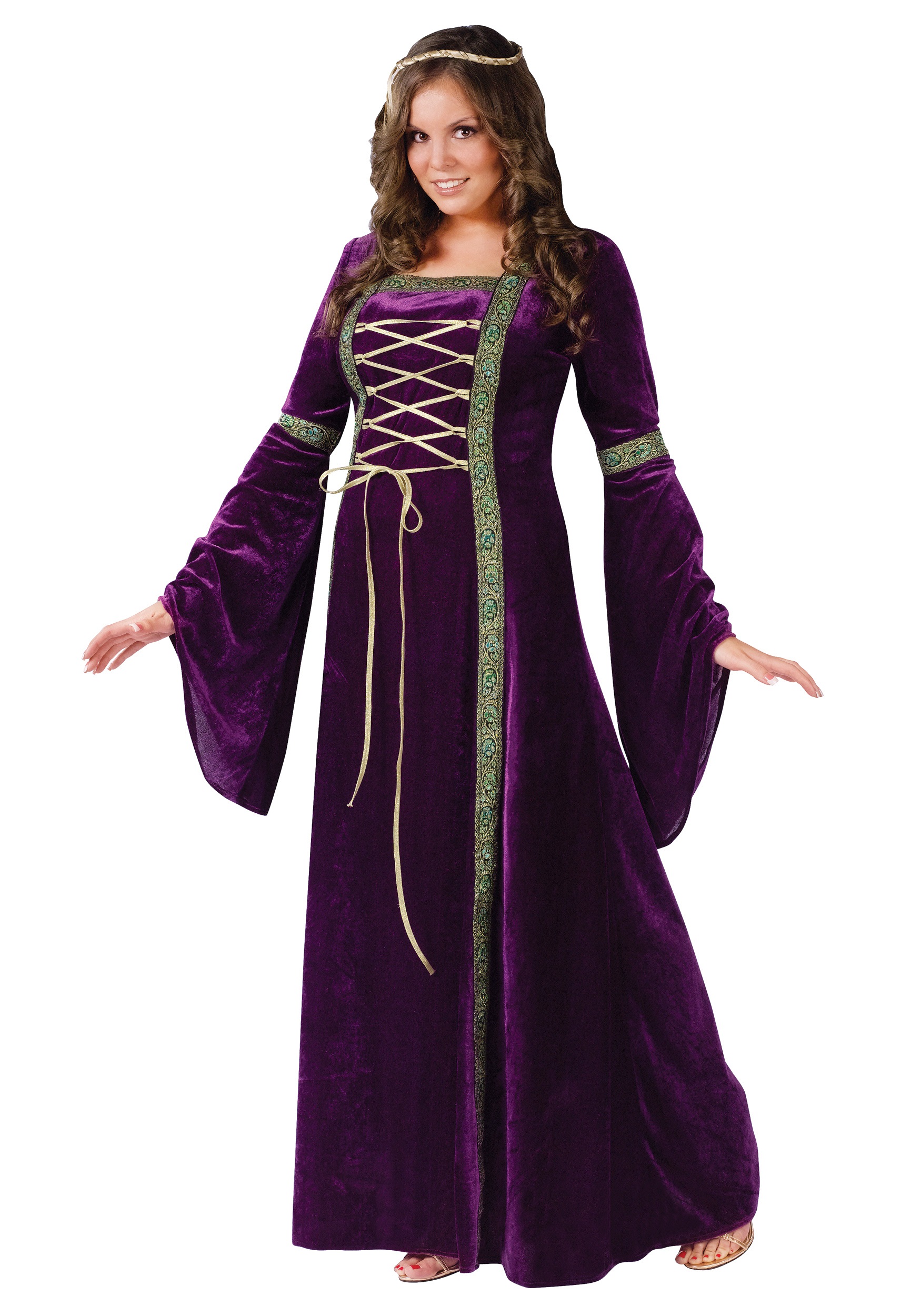 Photos - Fancy Dress Fun World Women's Plus Size Renaissance Lady Costume | Decade Costumes Pur