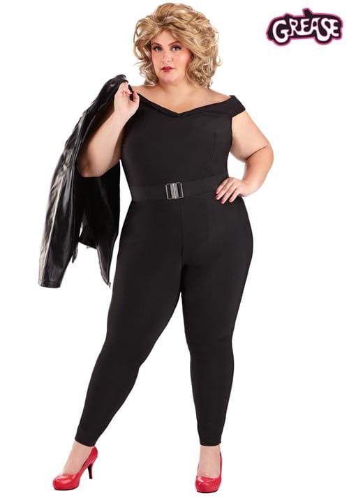 50s Costumes | 50s Halloween Costumes Grease Plus Size Bad Sandy Costume for Women  AT vintagedancer.com