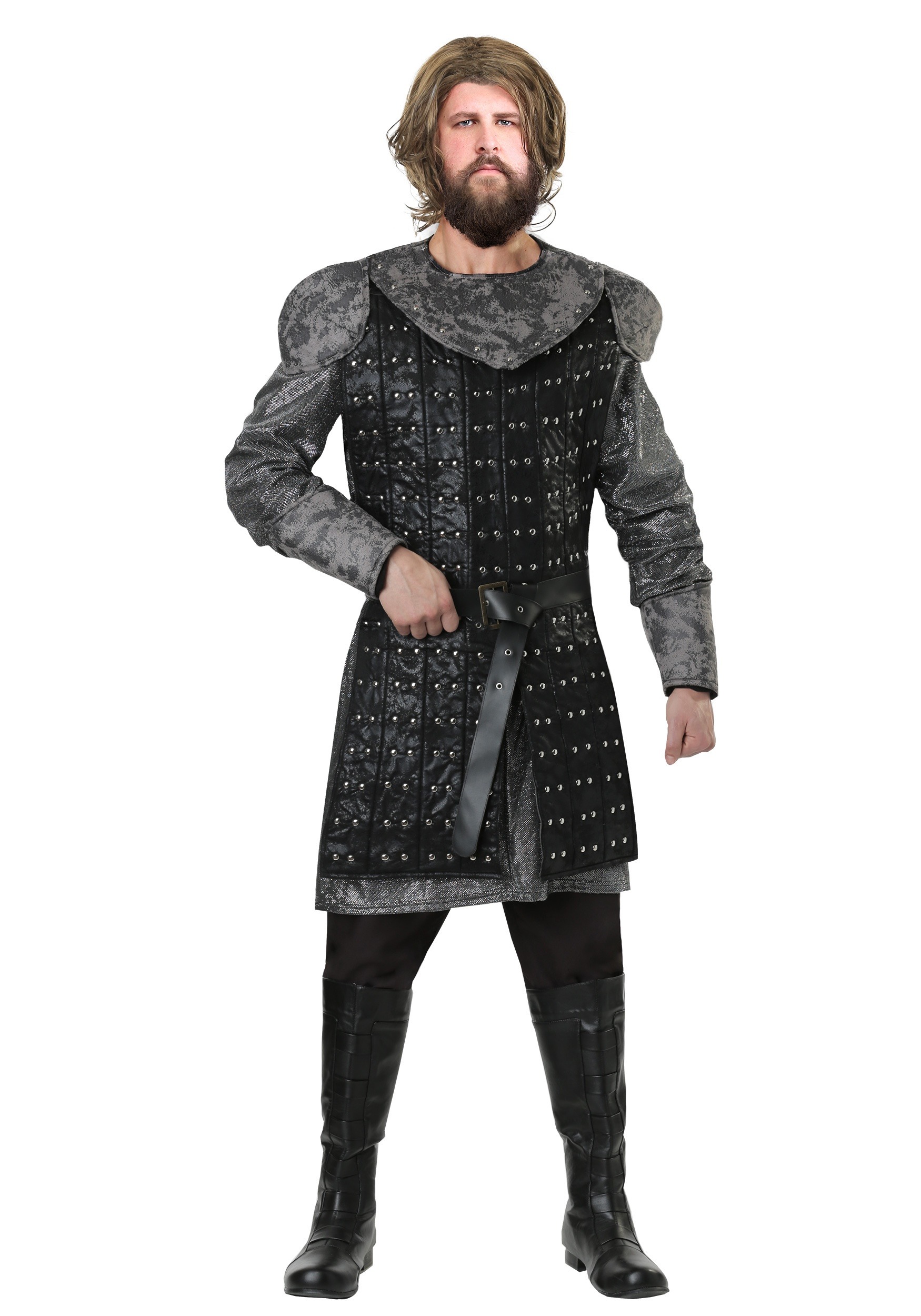 Photos - Fancy Dress WOLF FUN Costumes  Warrior Costume for Plus Size Men Black/Gray 