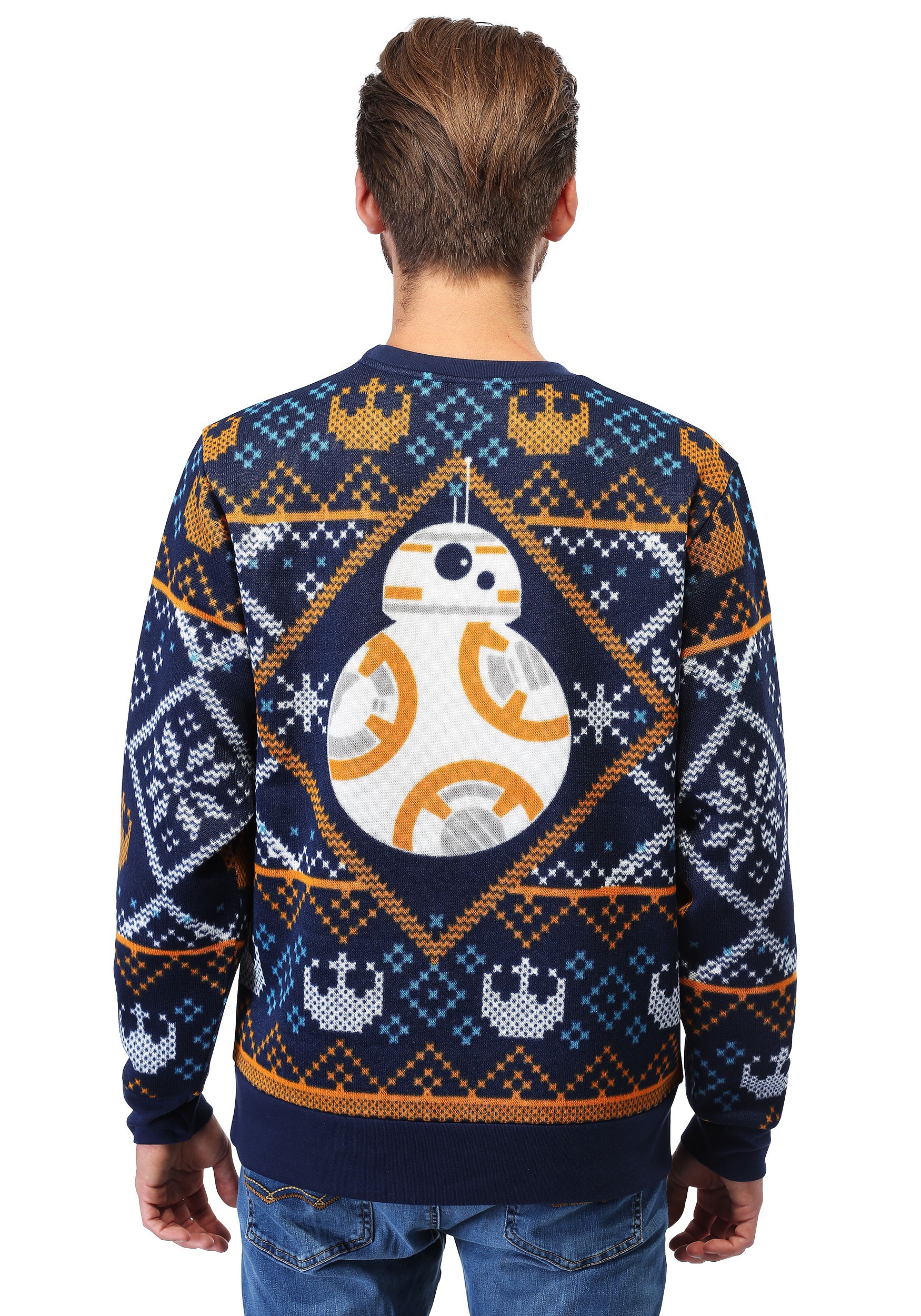 Star Wars BB8 Navy Ugly Christmas Sweater for Adults