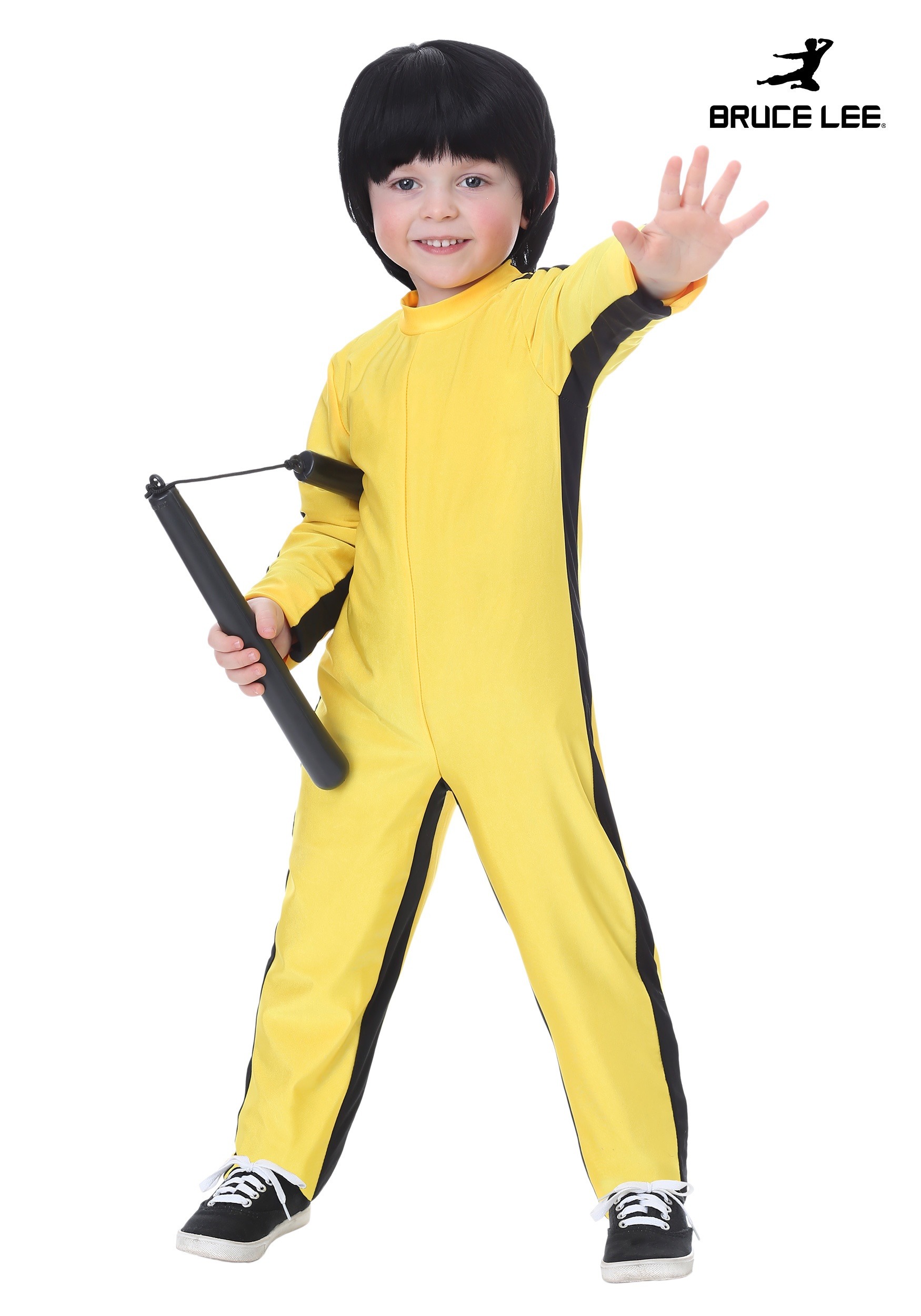 Underwraps Bruce Lee Enter Dragon Mens Yellow Jumpsuit Adult Halloween Costume