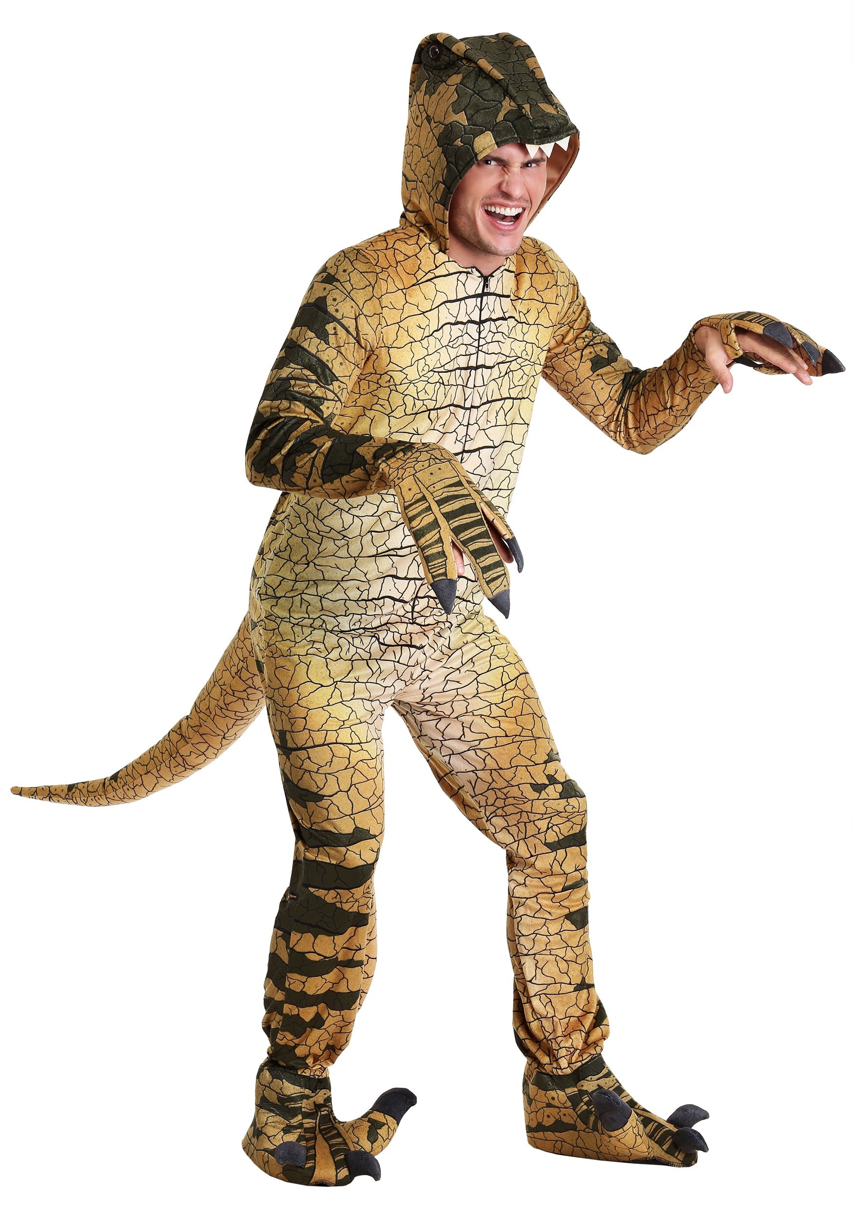 Photos - Fancy Dress FUN Costumes Men's Velociraptor Costume Beige