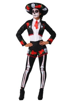 Womens Ladies Mujer Mexican Day Of The Dead Halloween Fancy Dress Costume Outfit