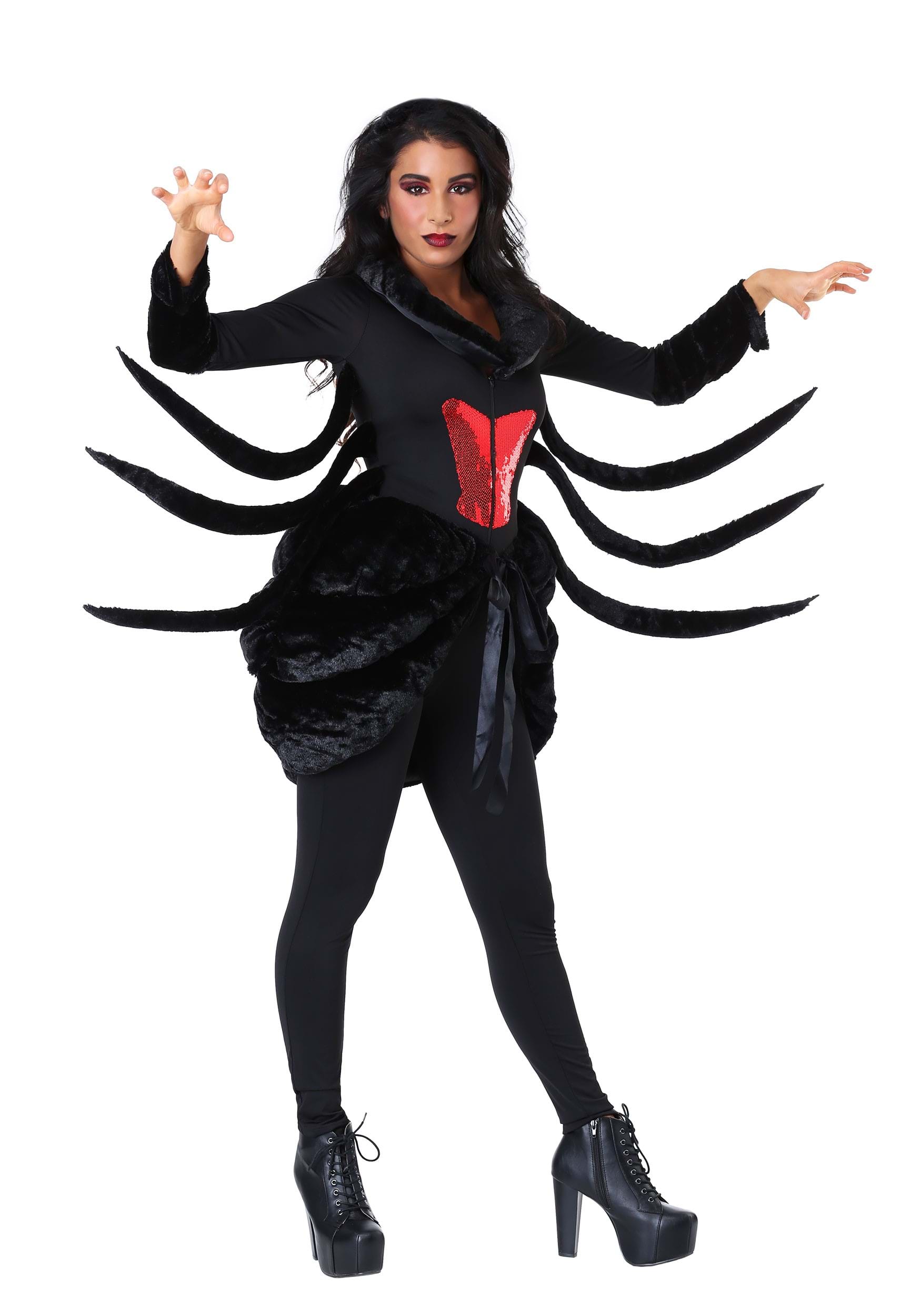 Костюм вдовы. Костюм чёрная вдова паук. Костюм женщины паука. Костюм черной вдовы на Хэллоуин. Девушка в костюме паука.