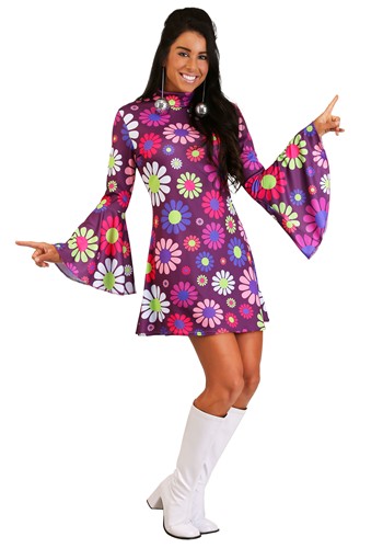 Adult Groovy Flower Power Women's Costume