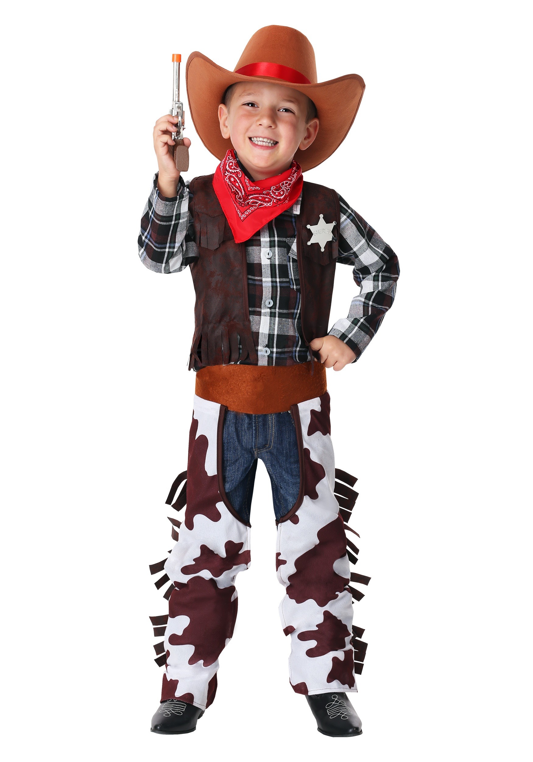 Photos - Fancy Dress West FUN Costumes Boy's Wild  Sheriff Costume for Toddlers Brown/Yellow 