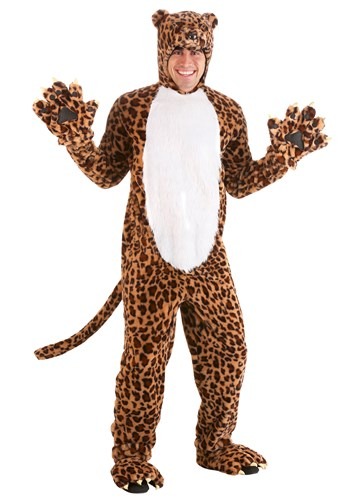 Womens Catsuit Leopard Print Sexy Fancy Dress Adult Animal Costume