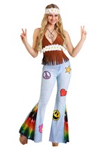 Women's Patchwork Hippie Costume Alt 2