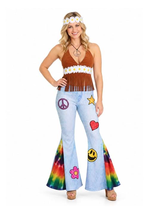 Patchwork Hippie Costume Womens Main 1