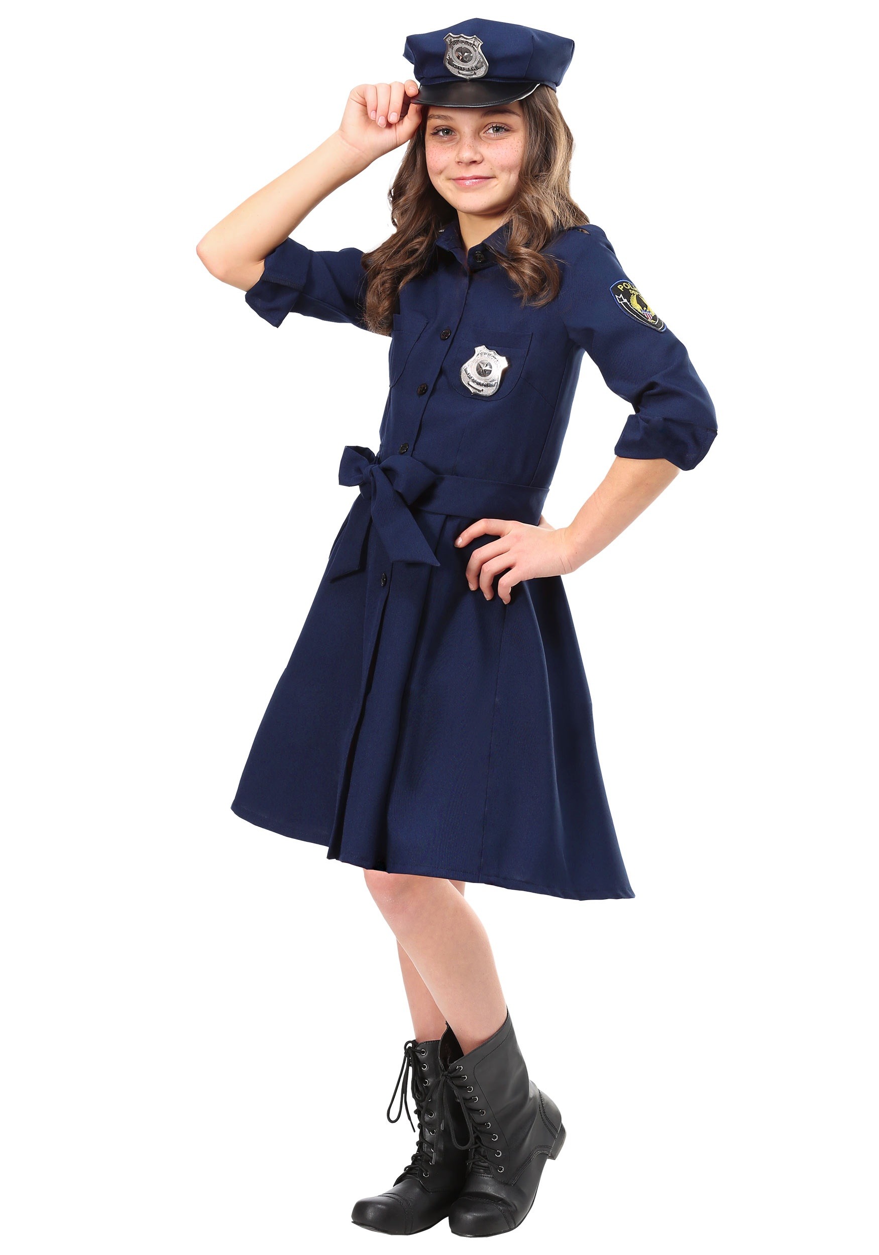 Girl's Helpful Police Officer Costume
