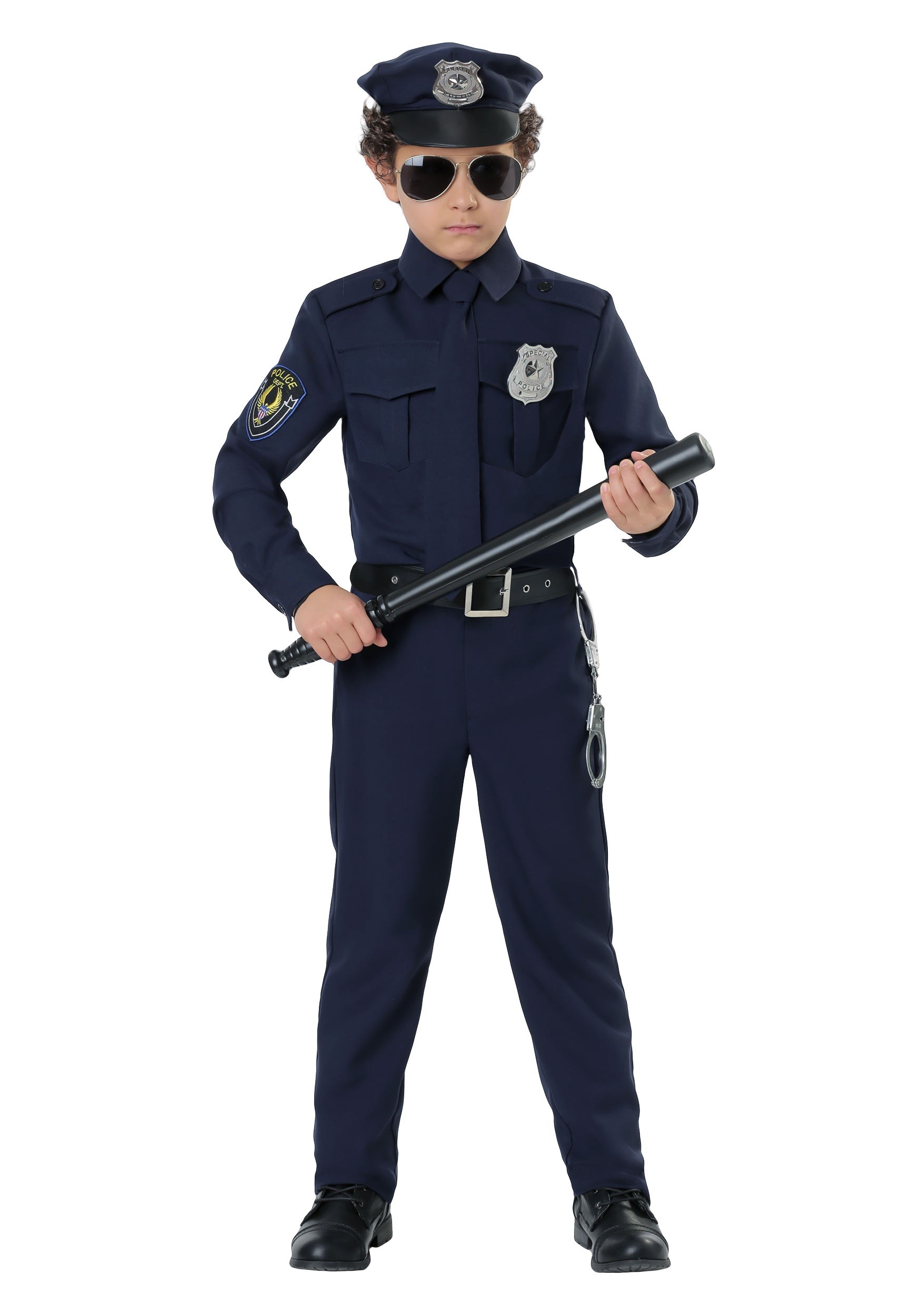 family halloween costume police officers and prisoner