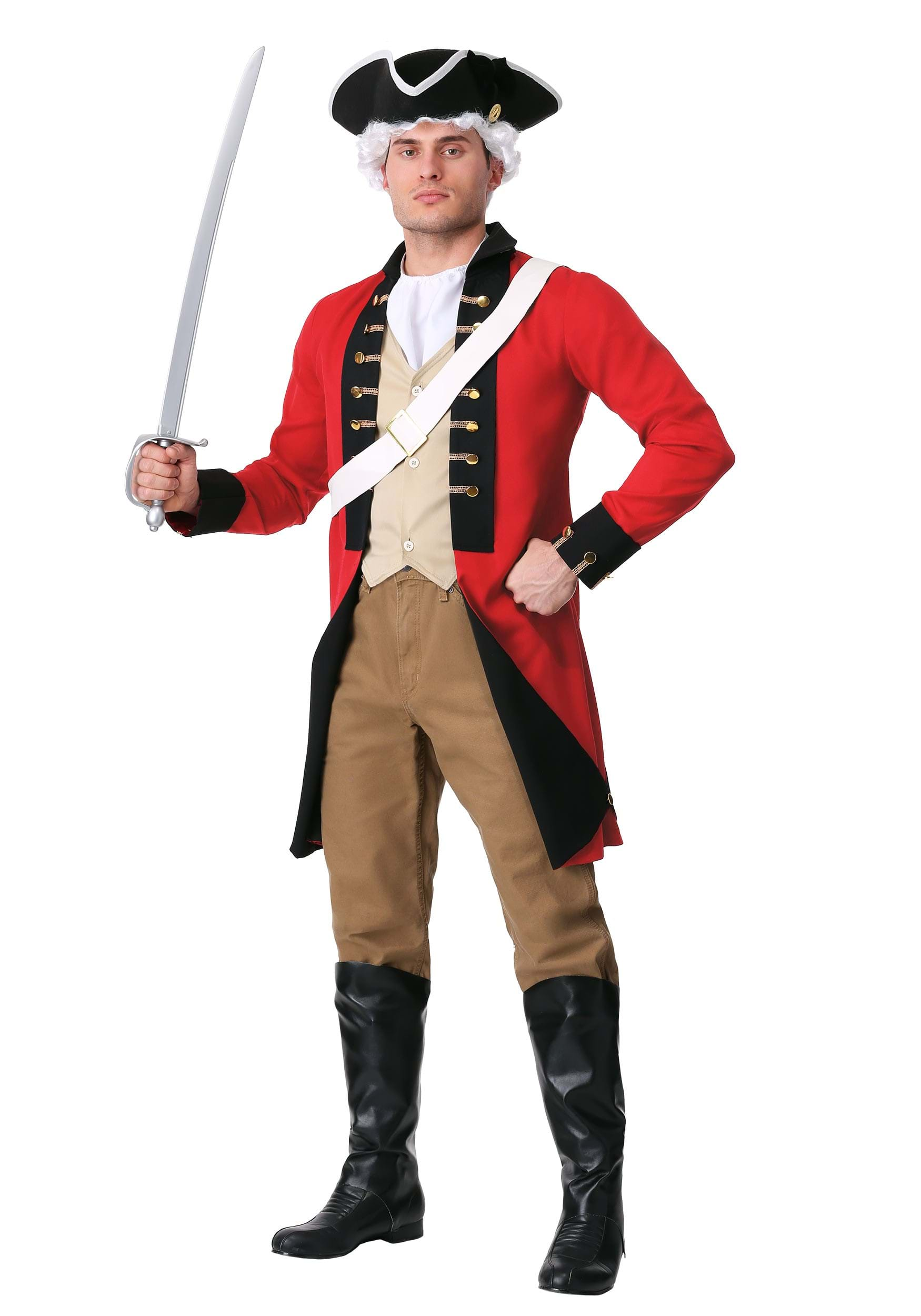 Disfraz de adultos de British Redcoat Multicolor