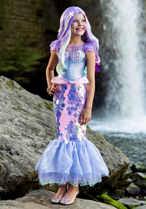 Girls Sparkling Mermaid Costume Main
