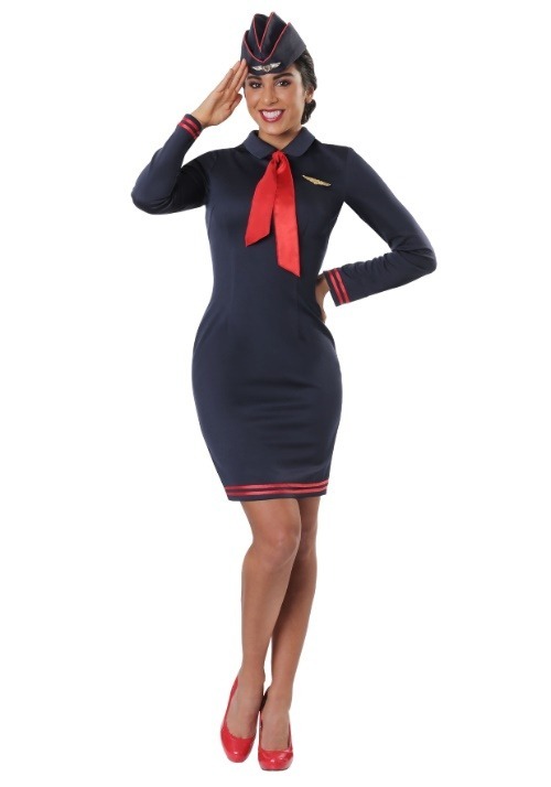 Plus Size Workin' The Skies Flight Attendant Costume