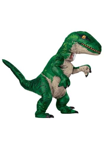 Inflatable Green Velociraptor Adult Costume