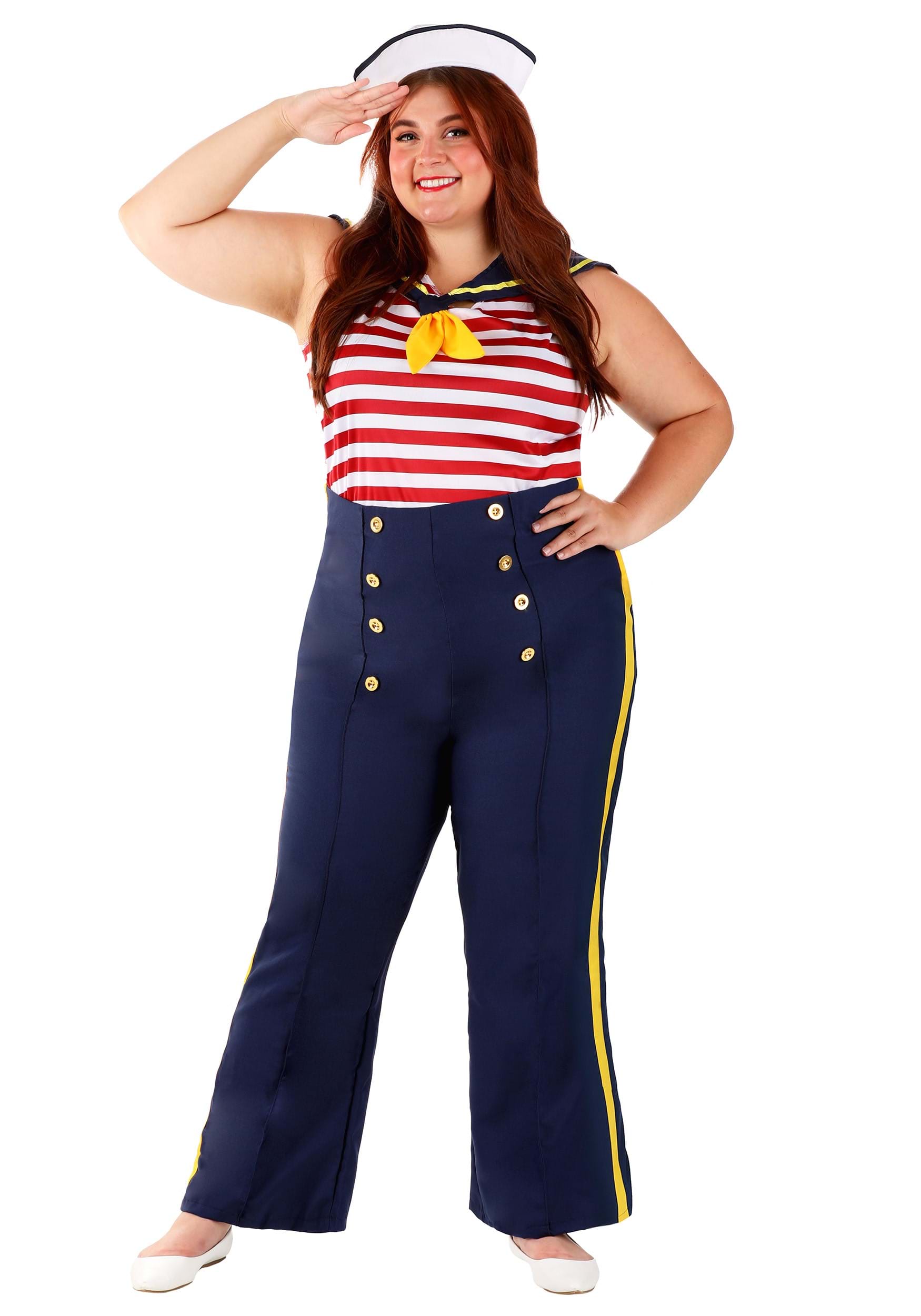 Perfect Pin Up Sailor Costume For Plus Size Women 1X 2X