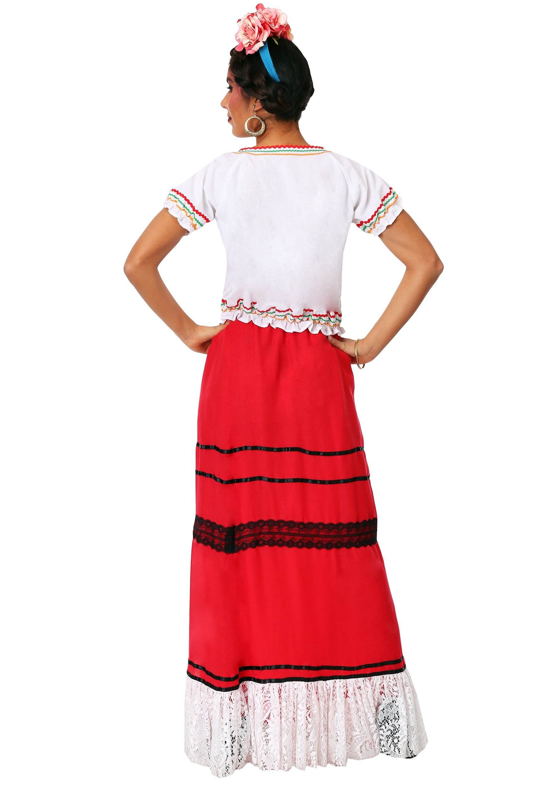 Red Frida Kahlo Women's Plus Size Costume