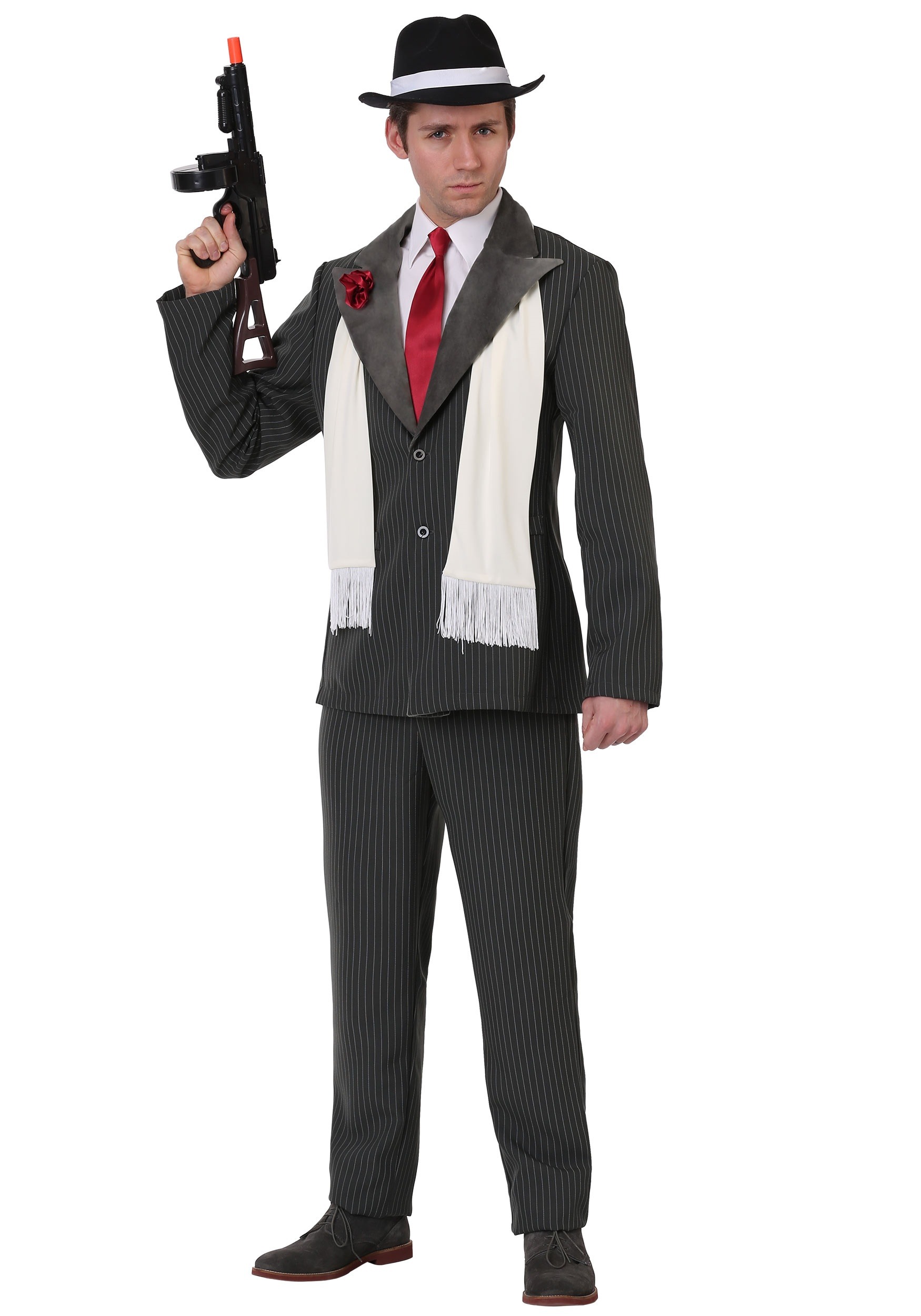 Mens Gangster Costume Mafia Pinstripe Suit For Men Quality Criminal ...