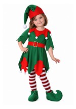 Toddler Girl's Santa's Helper Costume Alt 3