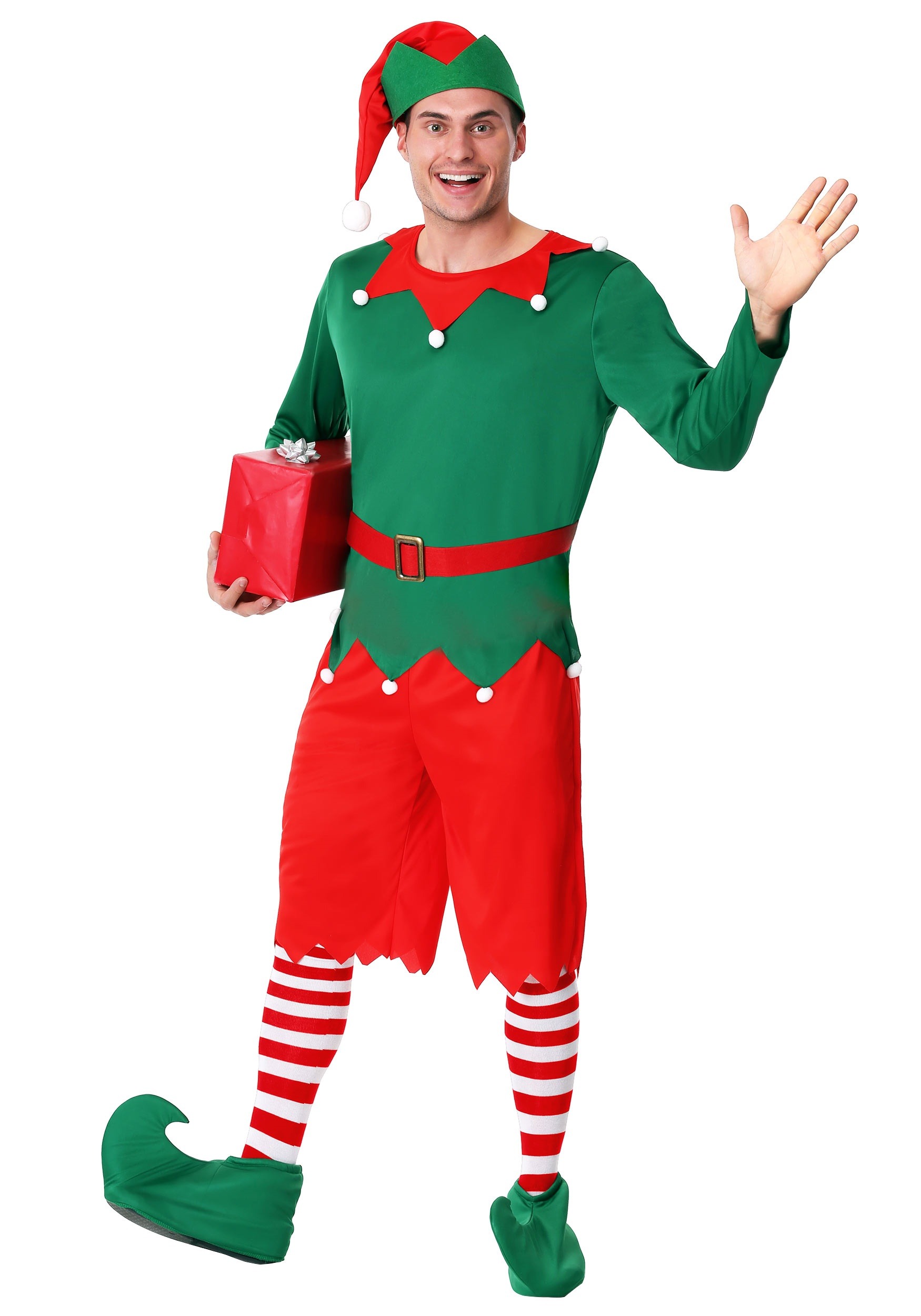 mens Christmas Elf Santas Little Helper Fancy Dress Boys Xmas Costume Outfit 