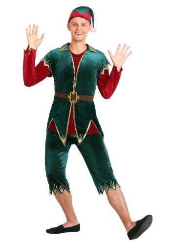 Men's Deluxe Holiday Elf Costume