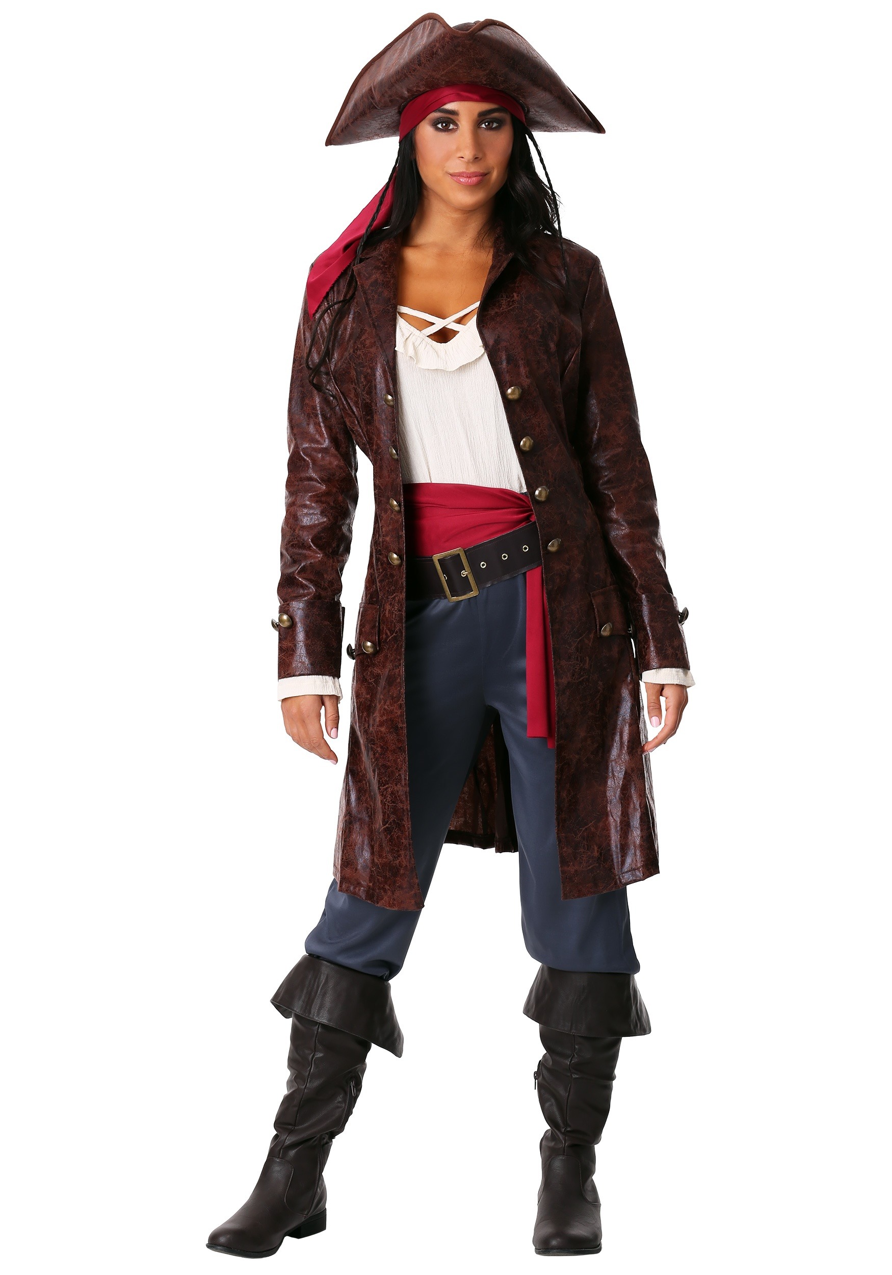 Plus Size Pretty Pirate Captain Costume For Women