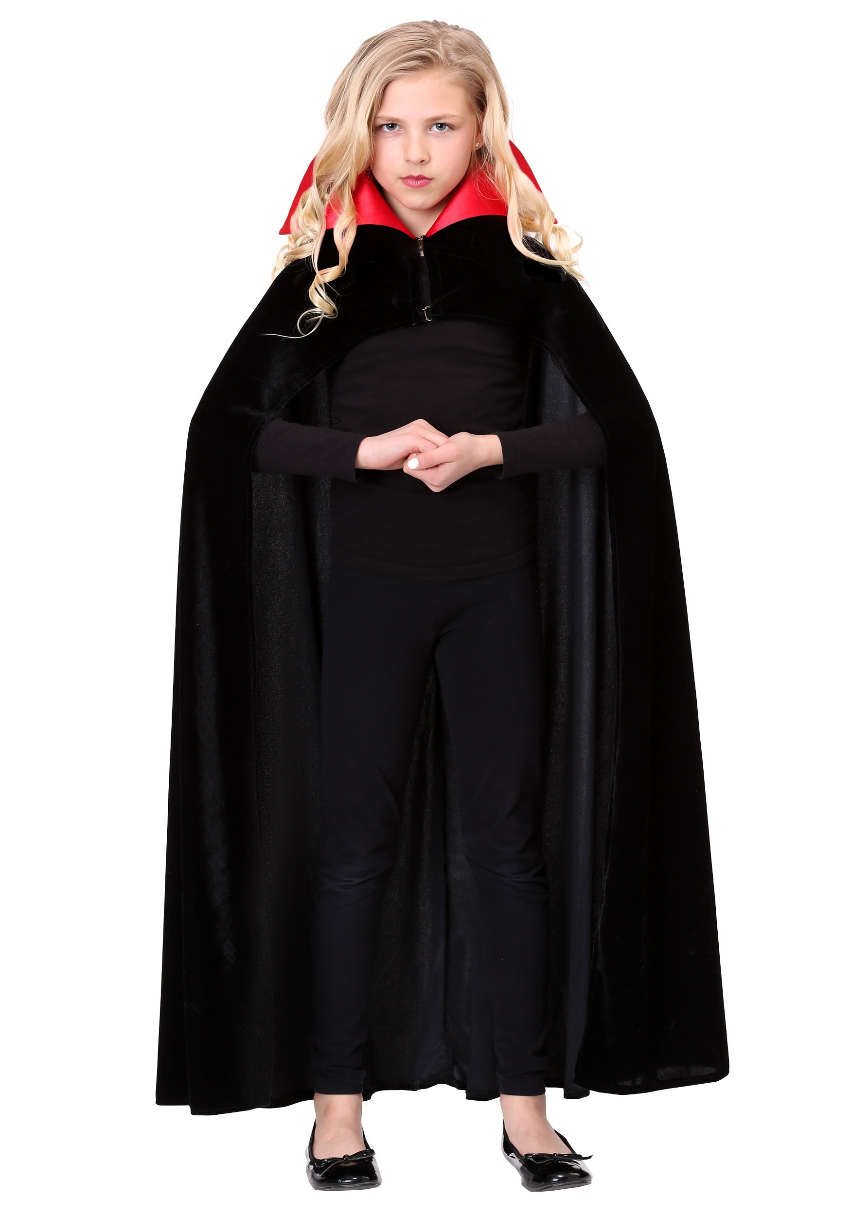 Red Collar Vampire Cloak Costume For A Child