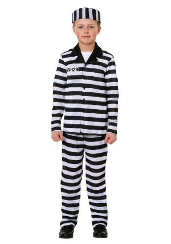 Kids Deluxe Button Down Jailbird Costume