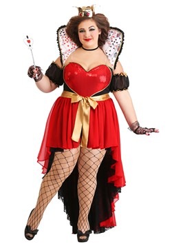 Women's Plus Size Sparkling Queen of Hearts