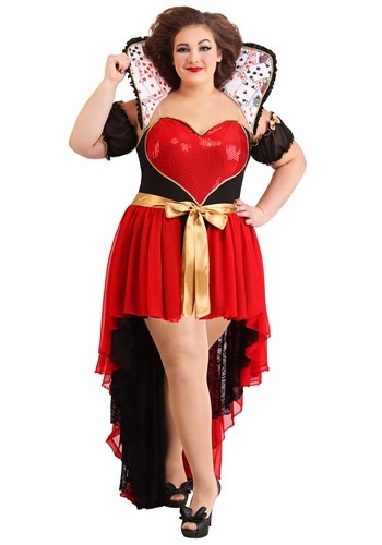 Women's Plus Size Sparkling Queen of Hearts